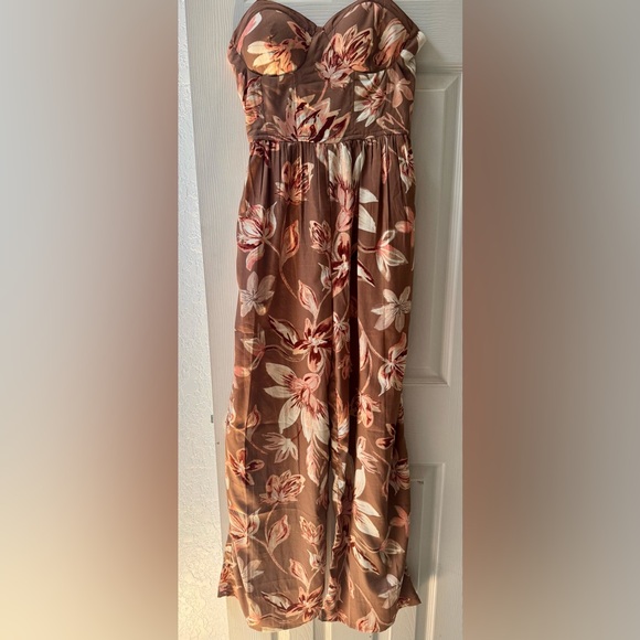 Band of the Free, Floral Brown Jumpsuit S - Picture 3 of 5